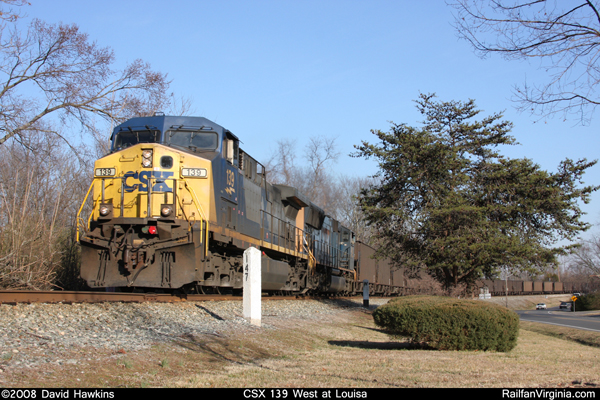 CSX 139 West at Louisa